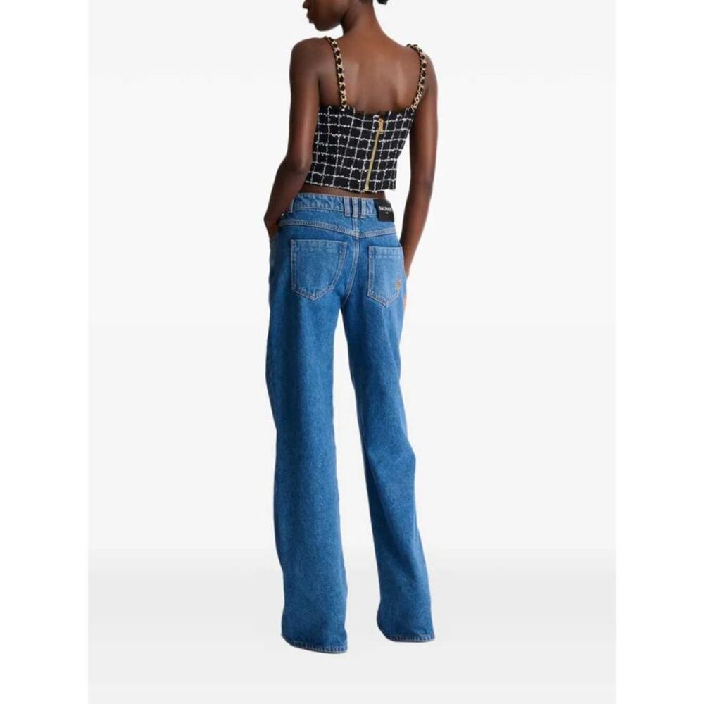 Balmain Women Tweed Top With Shoulder Straps - Picture 6 of 6